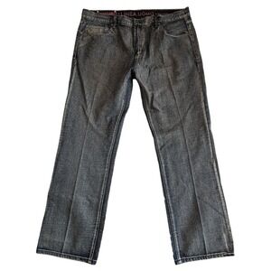 LINEA UOMO Relaxed Fit Straight Jeans Men's 40x34 Blue